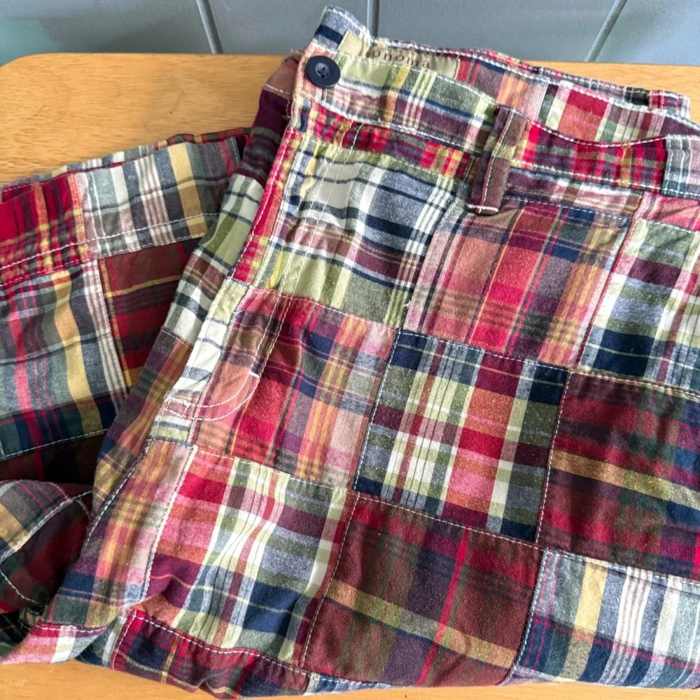 Mens Madras Patchwork Shorts 40 Preppy‎ Nantucket Coastal Ivy League Cape Cod
